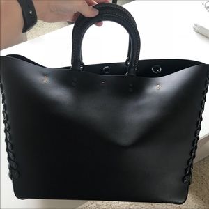 Coach Rogue Tote with Leather Link Detail